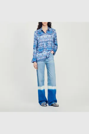 Sandro Camisa de seda estampada