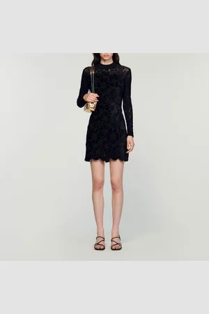 Sandro Vestido de guipur con margaritas