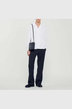 Sandro Camisa fluida de cuello estilo tiburón