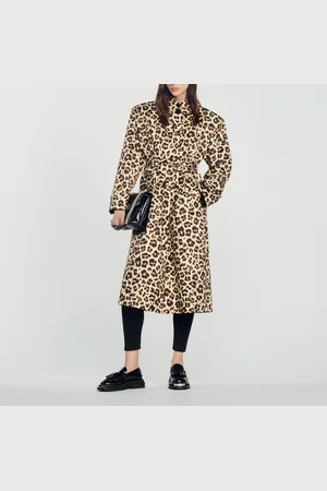 Sandro Gabardina oversize de leopardo