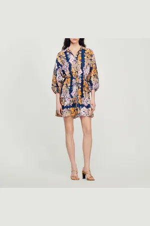 Sandro Vestido corto con estampado Hawaï