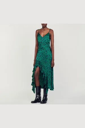 Sandro Vestido con estampado de leopardo