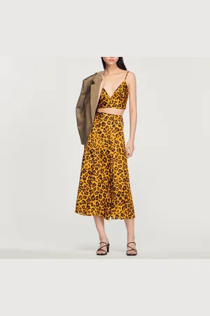 Sandro Falda con estampado de leopardo
