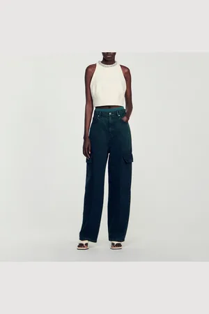 Sandro Top corto de tweed