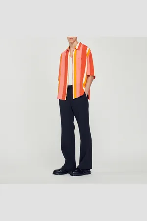 Sandro Camisa fluida de manga corta de rayas