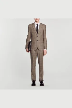 Sandro Chaqueta de traje de cuadros de lana