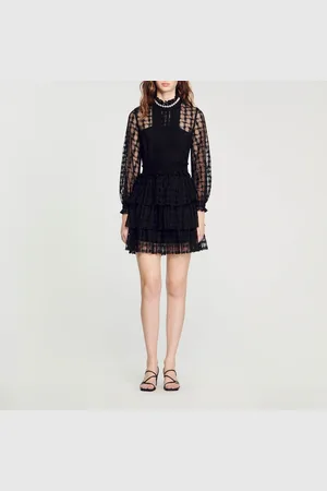 Sandro Vestido corto de encaje