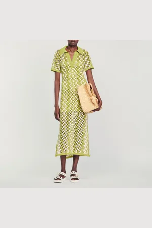 Sandro Vestido túnica de croché