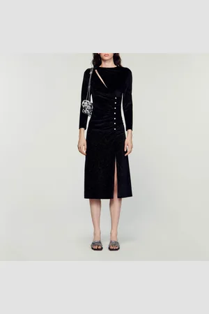Sandro Vestido de terciopelo con strass