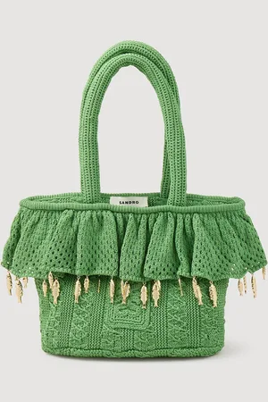 Sandro Bolso de crochet con borlas