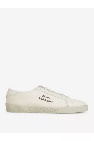 Saint Laurent Hombre De piel - Sneakers de .-Sneakers bajas.-Lona de algodón orgánico reciclado.-Color crema y negro.-Cierre con cordones.-Logo en contraste bordado en laterales.-Paneles de piel lisa.-Medidas de suela: 1,2 cm.-Suela de goma.Detalles desga