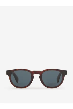 Redondas lentes de Gafas de sol para Hombre en color marrón