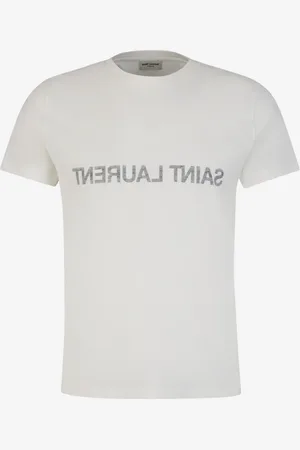 Saint Laurent Camiseta Logo Algodón