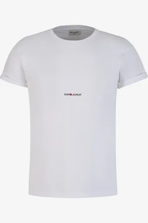 Saint Laurent Camiseta Logo Algodón