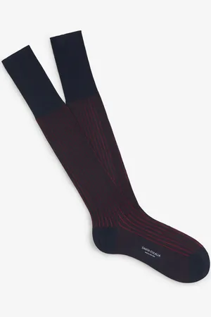 Bresciani Calcetines Canalé Dos Tonos
