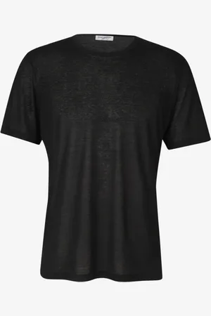 Saint Laurent Camiseta Logo Viscosa
