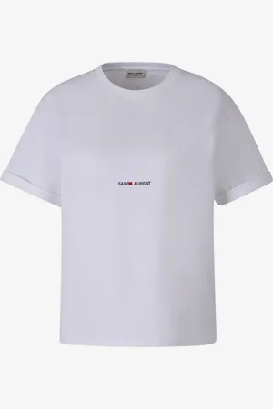 Saint Laurent Camiseta Logo Algodón