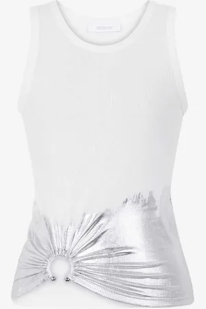 Paco rabanne Camiseta Tirantes Plateada