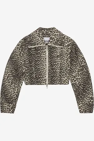 Ganni Cazadora Cropped Cremallera