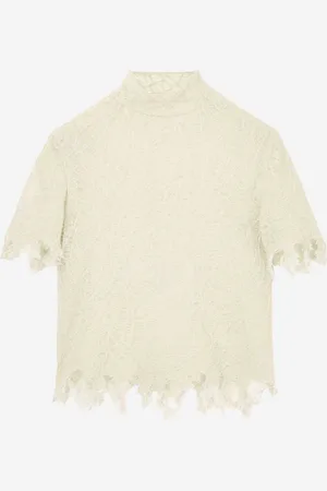 Alexander McQueen Top Encaje Seda