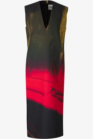 Jil Sander Vestido Midi Estampado