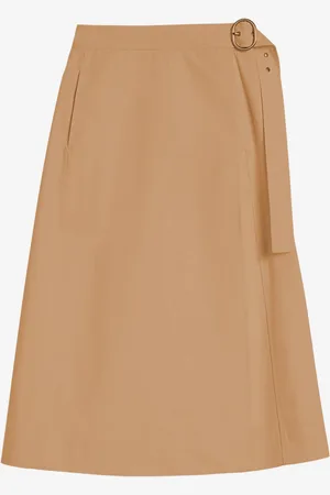 Jil Sander Falda Midi Acampanada
