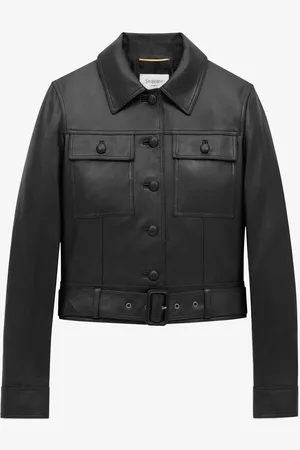 Saint Laurent Cazadora Corta Piel