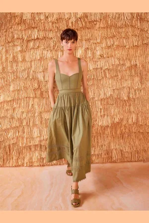 ULLA JOHNSON Vestido Midi Isadora