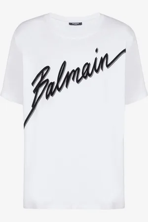 Balmain Camiseta Logo Algodón