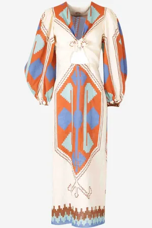 JOHANNA ORTIZ Vestido Midi Sailing Flags