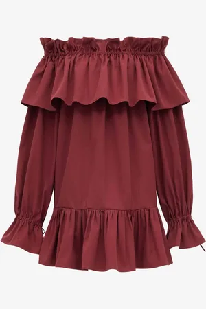 Saint Laurent Vestido Mini Volantes