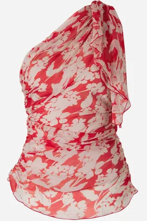 Victoria Beckham Top Drapeado Estampado