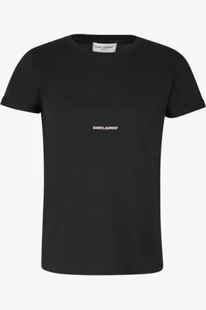 Saint Laurent Camiseta Logo Algodón