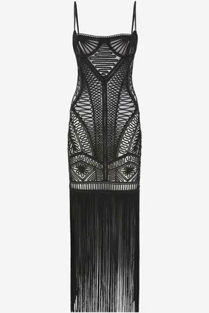 The Attico Vestido Black midi