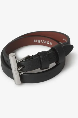 Alexander McQueen Pulsera Piel Logo
