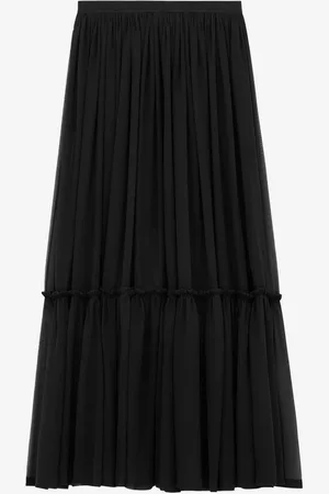 Saint Laurent Falda Maxi Volantes