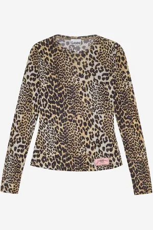 Ganni Camiseta Mesh Estampado