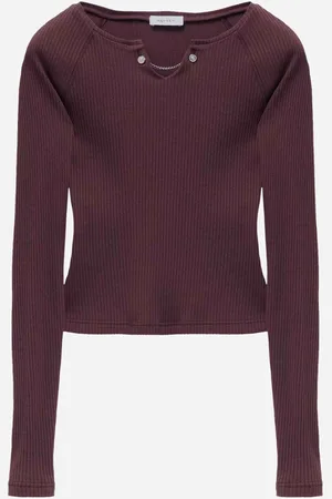 Alexander McQueen Top Canalé Algodón