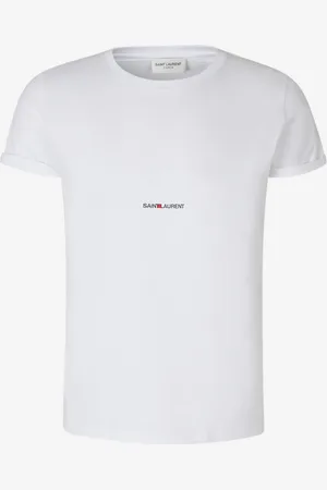 Saint Laurent Camiseta Logo Algodón