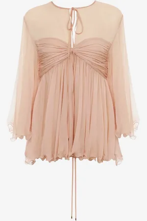 Chloé Blusa Plisada Seda