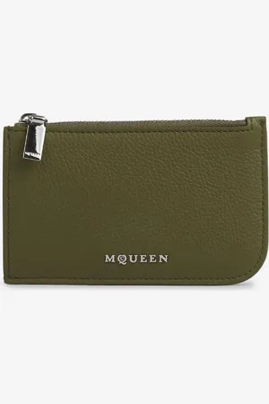 Alexander McQueen Tarjetero Logo Piel