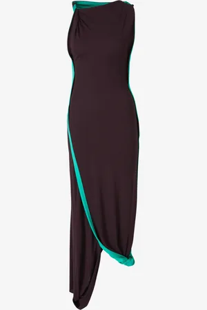 Victoria Beckham Vestido Midi Asimétrico Viscosa