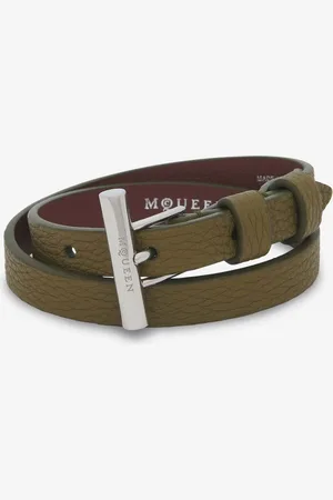Alexander McQueen Pulsera Piel Logo