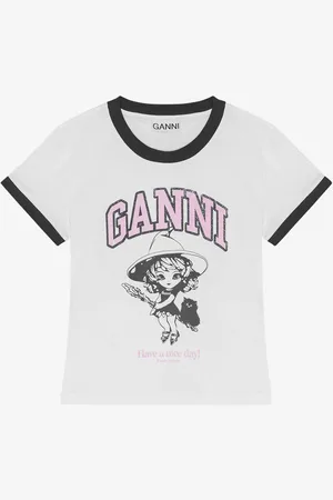 Ganni Camiseta Logo Bruja