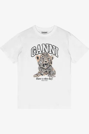 Ganni Camiseta Estampado Leopardo
