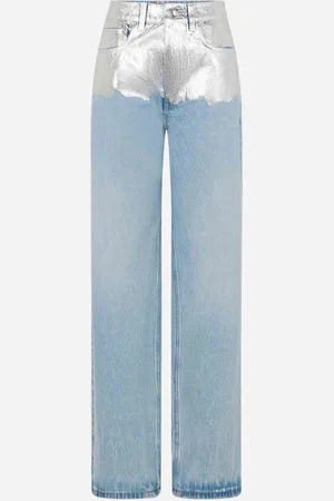 Paco rabanne Jeans Baggy Plateado