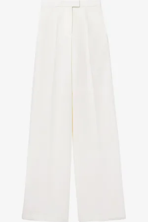 Alexander McQueen Pantalones Anchos Lana