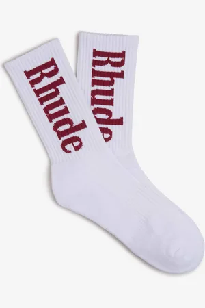 Rhude Calcetines Canalé Logo