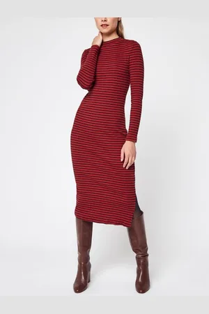 VILA VIBALU CREW NECK L/S MIDI DRESS - NOOS
