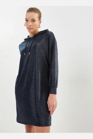 VILA Vishimmer Ls Short Hoodie Dress/C27
